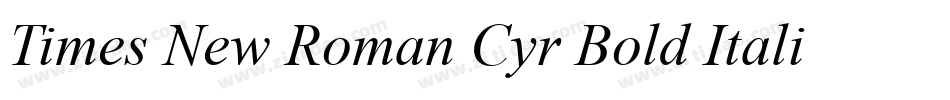 Times New Roman Cyr Bold Italic字体转换